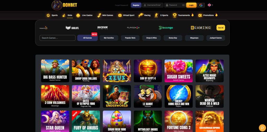 DonBet casino and sportsbook — a non GamStop hybrid platform for UK players